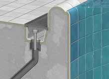 dybtliggende vandspejl (Svulperender) 1 Elastisk fugning med PCI Silcoferm VE 2 Fliseklæber