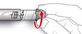 Erstat nålen og forsøg igen. Hvis der ikke kommer insulin ud efter erstatning af nålen kan SoloStar være ødelagt. Brug ikke denne SoloStar. Trin 4.