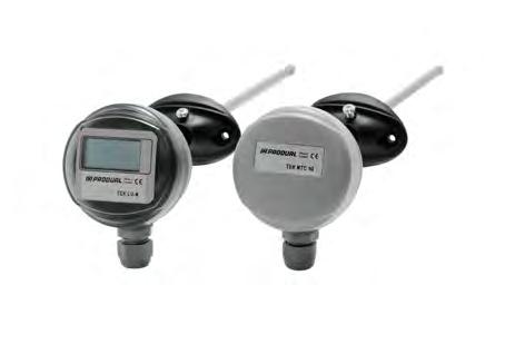 KANALFØLER Sensorer til måling af temperatur i ventilationskanaler.