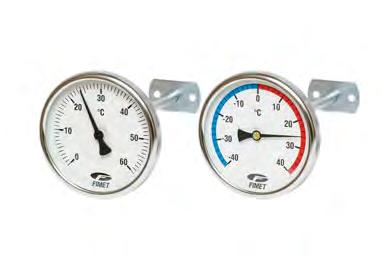 KANALTERMOMETRE KLM er et mekanisk termometer til kanal. Fås med to forskellige skalaer.