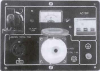 2. Kontrol Panel TDE3300X / TDE3300T / TDE5000T TDE6000T3 Start nøgle (hvis el-start) Olie alarm indikator Sikring Relæ