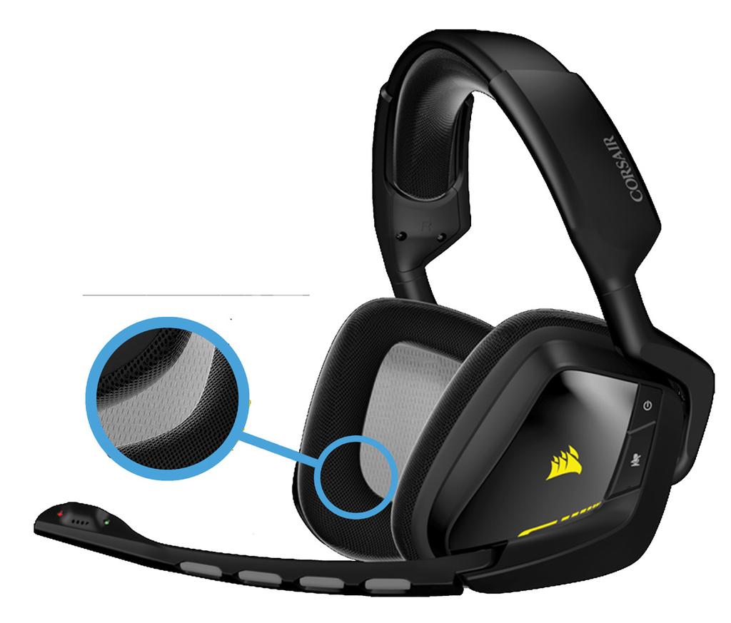 Corsair VOID Wireless Dolby 7.1 RGB Gaming Headset VOID Wireless Dolby 7.1 RGB Gaming Headset er designet til maraton gamingsessioner.