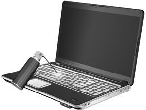4 Rengøring af TouchPad og tastatur Snavs og fedt på TouchPad'en kan få markøren til at hoppe rundt på skærmen.
