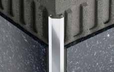 Væghjørner og kantprofiler Schlüter -DIADEC Schlüter -DIADEC er en højkvalitets-afslutningsprofil af elokseret aluminium for udvendige væghjørner og afslutninger af flisebelægninger.