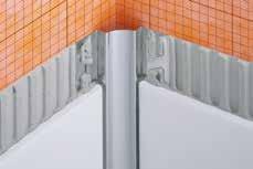 Profiler til ekspansionsfuger Schlüter -DILEX-EHK Schlüter -DILEX-EHK er en konkavformet profil i rustfrit stål til indvendige væghjørner og gulv- / vægovergange med store krav til hygiejne.