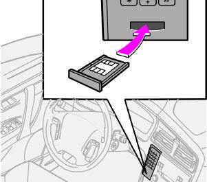 IMEI-nummer De fire nederste knapper på rattets knappanel bruges både til radio og telefon. Hvis telefonfunktionerne skal styres med disse knapper, skal telefonen være aktiveret. Se side 228.
