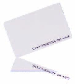 Muligheden for unik tilpasning af kort tilbydes kun på proxkort lavet af PVC med ISO dimensionerne (85mm/54mm) og tykkelsen 0.