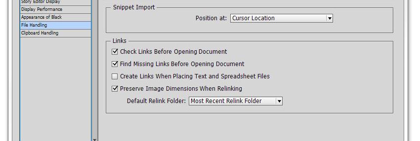 Photoshop), opdager InDesign det, og viser derfor et Modified-ikon (Fig. 8). I så fald er man nødt til at trykke på Update link (Fig. 8) for at opdatere indholdet i InDesign-filen.