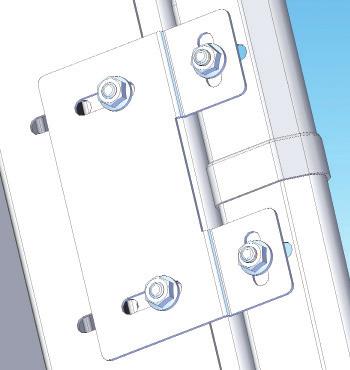 Den faste del af sættet er den af os patenteret unikke Smart- Connection mellem de horisontale og vertikale skinner.