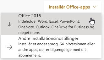 NB: Hvis man har problemer med at logge på eller problemer med funktionaliteten af Office 365, kan det skyldes, at