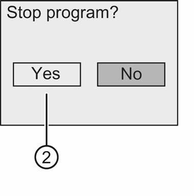 Følg disse trin for at stoppe programmet og dermed skifte til hovedmenuen i programmerings tilstand.