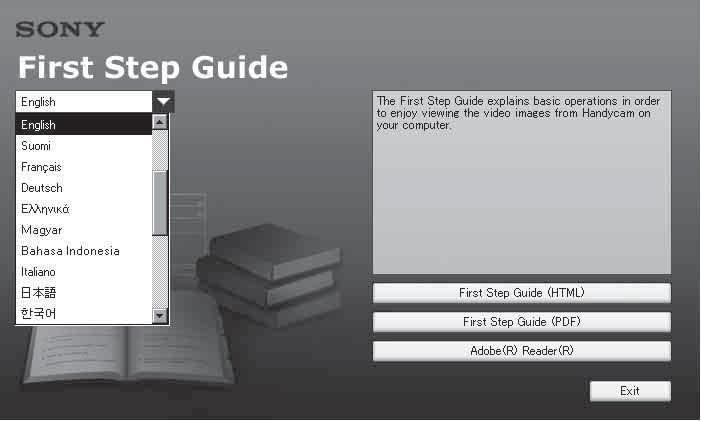 Se side 88, når du bruger en Macintosh computer. * Drevnavne (f.eks. (E:)) kan variere, afhængigt af computeren. 4 Klik på [FirstStepGuide].