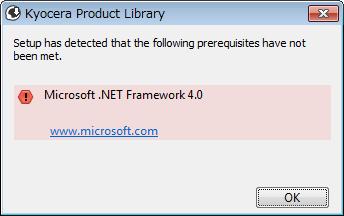 Bemærk For at installere Status Monitor (statusmonitoren) er det nødvendigt først at installere Microsoft.NET Framework 4.0. 8 Afslut installationen.