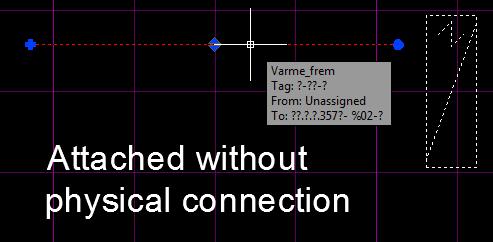 Right click on the line, select "Schematic Line Edit", "Attach to Component". Select the component to attach to and the endpoint on the line.