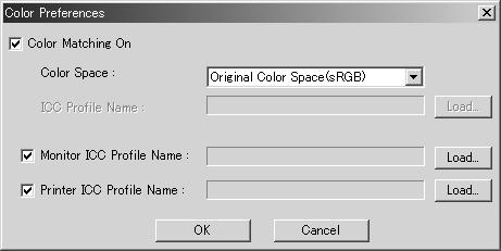 AVANCERET OPSÆTNING Anvende device ICC profiler Specifikke monitor og printer ICC profiler kan benyttes i DiMAGE Viewer. Vælg Color-Preferences i menuen File for at åbne dialogboksen.