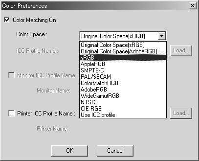 FARVETILPASNING - FARVEPRÆFERENCER Ethvert output device (monitor eller printer) definerer farver og kontrast forskelligt. For at sikre præcis farvegengivelse skal farverummet for output defineres.
