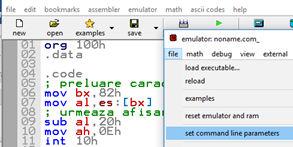 III - 235 Anca Apătean Aspecte de bază în programarea în limbaj de asamblare folosind SIMULATOR DE MICROPROCESOR 8086 Cum se lansează în execuńie în EMU fiecare din cele 3 tipuri de programe?