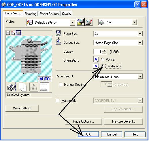 Opstart og print 2-6 Programmet åbner printeres opsætningsbillede: Billedet er individuelt fra printer til printer.