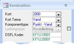 Konstruktion 3-5 Symbol FUNKTION Beskrivelse Øjemål Denne konstruktion vil danne en komponent i kort og database med en placering svarende til det sted i kortet, der klikkes med musen.