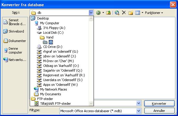 Access 2000 filformat (ikke Access 2002-2003-filformat).