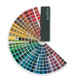 eloxeres eller lakeres i valgfri farve med mulighed for forskellige