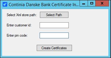 Klik herefter OK til dialogboksen: Certifikatfilen, [Brugernummer].xml skulle nu gerne være dannet og gemt i C:\Danske Bank Certifikater\.
