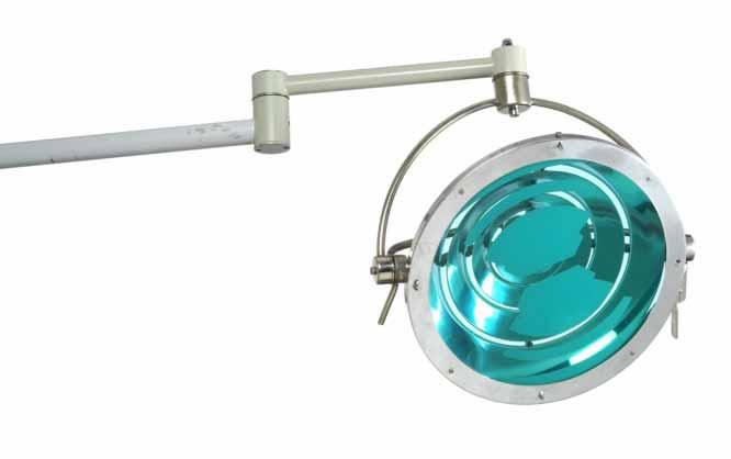 INTERNATIONAL DESIGN 567 POUL HENNINGSEN b. 1894, d. 1967 "PH-Dental Lamp". Pendant and mounting of grey lacquered steel with four reflective shades of anodised aluminum.