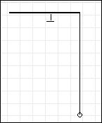 Træk markøren mod højre, så linjen bliver parallel med gridlinjerne. Fig. 48 Hvis du trækker parallelt med X-aksen, skal der komme et lille linjesymbol ved markøren.