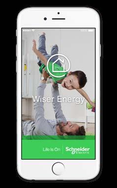 Wiser Energy-app Med app'en Wiser Energy har dine kunder forbindelse til deres elektriske installationer i hjemmet.