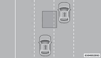 kører i modsat retning af køretøjet i tilstødende baner.