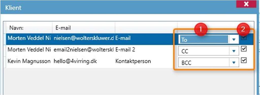 Brugervejledning ClientView 24 Man skriver mailen præcis som man plejer. Det er muligt at vedhæfte filer og signaturer, præcis som når man mailer fra MS Outlook.