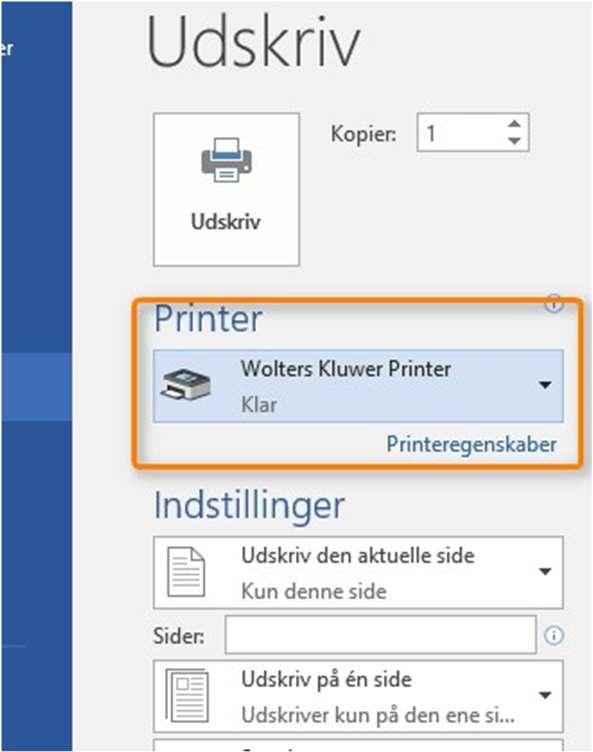 Brugervejledning ClientView 44 Wolters Kluwer printer Det er nu muligt ved hjælp af Wolters Kluwer Printer, som installeres i forbindelse med opdateringen, at skrive ud til et PDF dokument og gemme