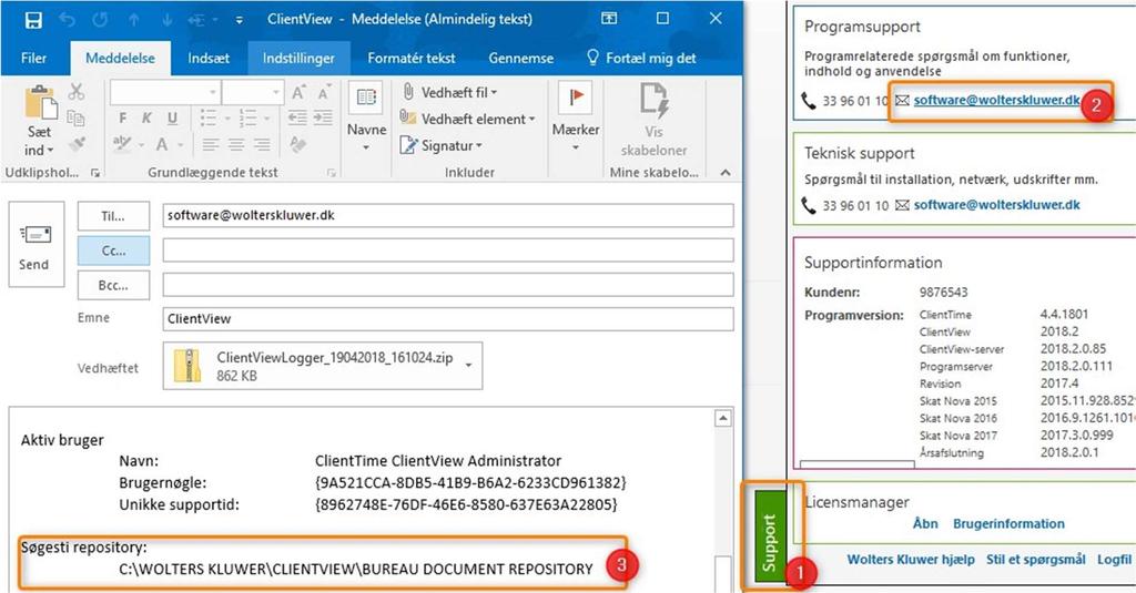Brugervejledning ClientView 49 7. Data er dermed i Excel og kan gemmes i f.eks. CSV format og udleveres til kunden.