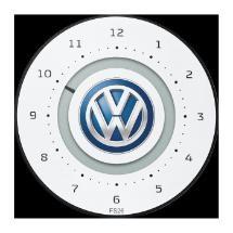 VW logo Til montering på forruden. Godkendt af Trafikstyrelsen.