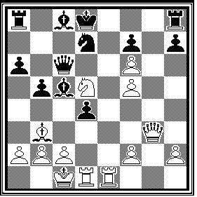 g4 aggressivt spillet. Fritz foreslår 7. Ld3 7. - e5 8. Sf5 g6 9. g5 10. - d5 11. gxf6 d4 Nu koster det Sc3 eller Le3 12. Lc4 Dc7 13. Dd3 Sd7 bedre var 13. - dxe3 14. Sd5 Dc6 15.