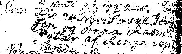 KB Nørre Nærå (Skam/Odense) 1787 op 51 Poul Jørgensen og Anna Rasmusdatter gift 24/11 Die 24 Nov: Povel Jørgensen og Anna Rasmusdatter af Ringe