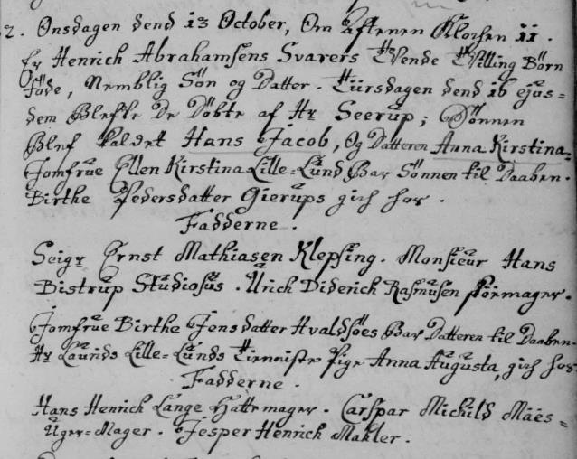 Hans Jacob og Anna Kirstina 1742 Aage Rudolf Poulsen EB Fåborg (Svendborg) 1727-1755, 1742 op 77 nr.