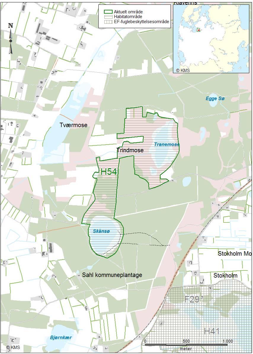 Bilag 1. Kort over Natura 2000-områdets placering og afgrænsning Natura 2000-områdets afgrænsning.