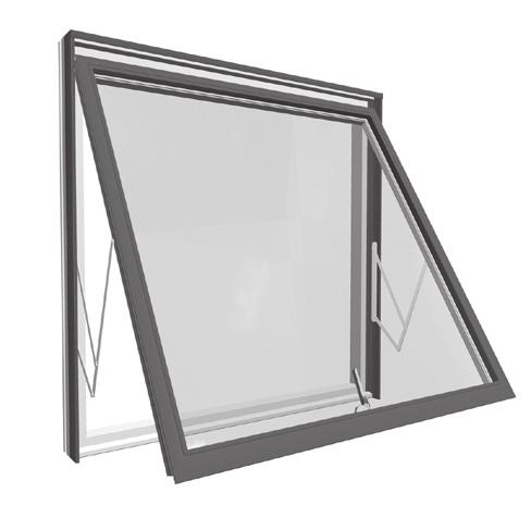 Vendbart Vendbart vindue Med vendbart beslag kan vinduesrammen udskydes og vendes helt rundt uden for karmen.