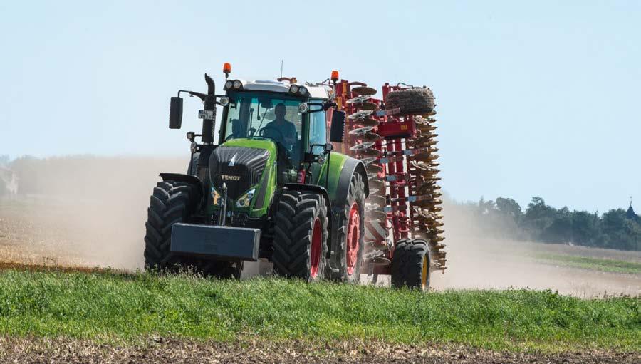 Med det rigtige dæktryk i marken kan landmanden bearbejde op til 8 % større areal med kultivatoren og spare yderligere 8 % diesel*.