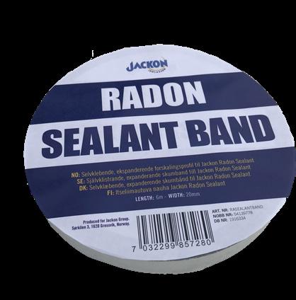Hærdetid: 3 mm / 24 timer (+20 C / 65% RH) Jackon Radon Sealant danner hinde indenfor 1 time ved +20 C og efter ca.