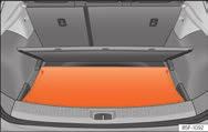 Afdækningen kan opbevares under den variable bagagerumsbund, hvorved bagagerumsbunden skal være i øverste position (undtagen i biler med naturgasmotor CNG) Side 161.