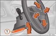 Fig. 22 Korrekt placering af sikkerhedssele og korrekt indstilling af hovedstøtte set forfra og fra siden For at justere sikkerhedsselen i skulderområdet skal du regulere sædehøjden.