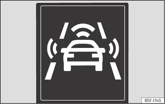 Hvis de dynamiske hastighedsreguleringssystemer aktiveres (fx ASR eller ESC) Hvis airbaggen udløses Hvis det ikke er muligt at køre sikkert med tilstrækkelig afstand og konstant hastighed, kan
