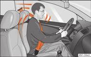 Kontrollampen minder føreren om at spænde sikkerhedsselen. Før du begynder at køre: Spænd altid sikkerhedsselen korrekt, inden du kører.