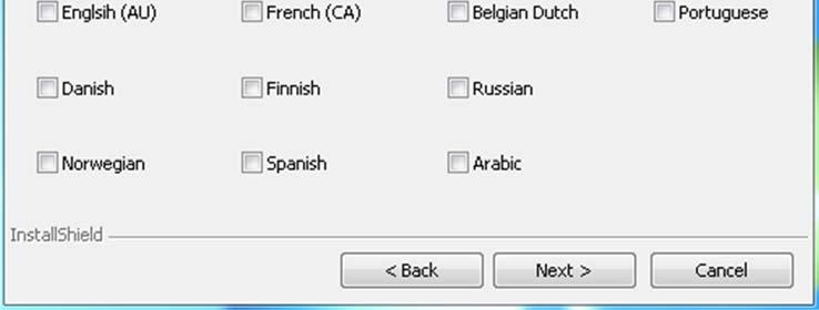vælge nogle sprog.