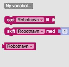 robotnavn, til at sætte ind i stedet for modulets navn: Hvis man i stedet for modulnavn vælger #-ikonet kommer der en ekstra rubrik, hvor