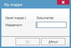 For at kunne holde orden på filer og dokumenter er det muligt at oprette en mappestruktur ved at oprette nye mapper eller tilføje eksisterende mapper. 9.