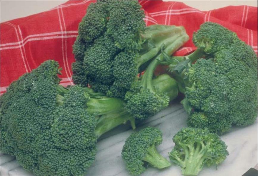 Sundhed Folacin findes bl.a. i broccoli. Tab ved tilberedning Folacin bliver meget nemt ødelagt ved tilberedning. Helt op til 90 % af kostens folacinindhold kan ødelægges ved tilberedning.