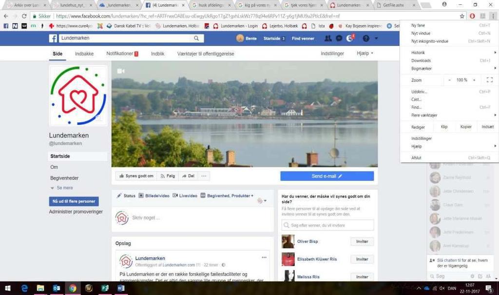 Facebook I forbindelse med sitet har Aksel oprettet en virksomhed på Facebook: facebook.com/lundemarken der hedder Lundemarken slet og ret.